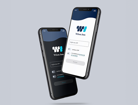 Desenvolvimento de aplicativo Meu Tecon da Wilson Sons, com UX para tela de login por CPF em dispositivos móveis